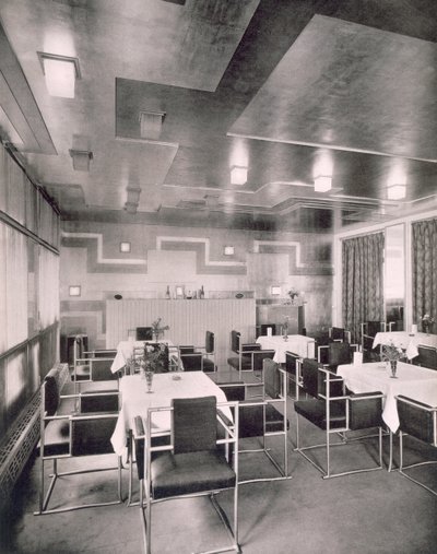 A tea room in the shop of Robert Bely, designed by architect Pierre Patout by French Photographer
